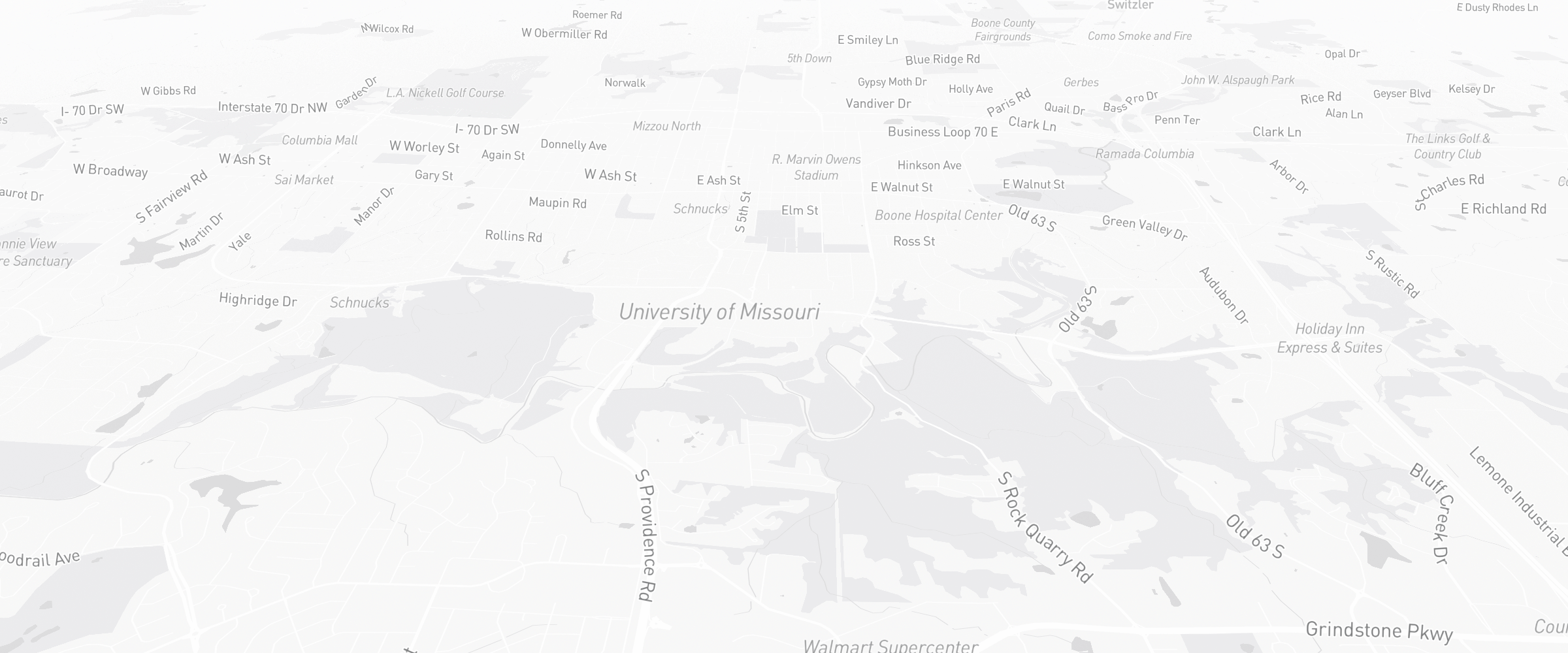 Neighborhood map of Columbia, MO — the area served by Life Insurance Agents of Columbia Group